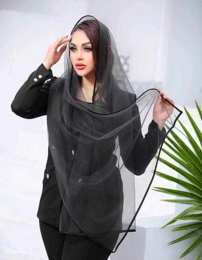 شال توری مشکی کد 12866