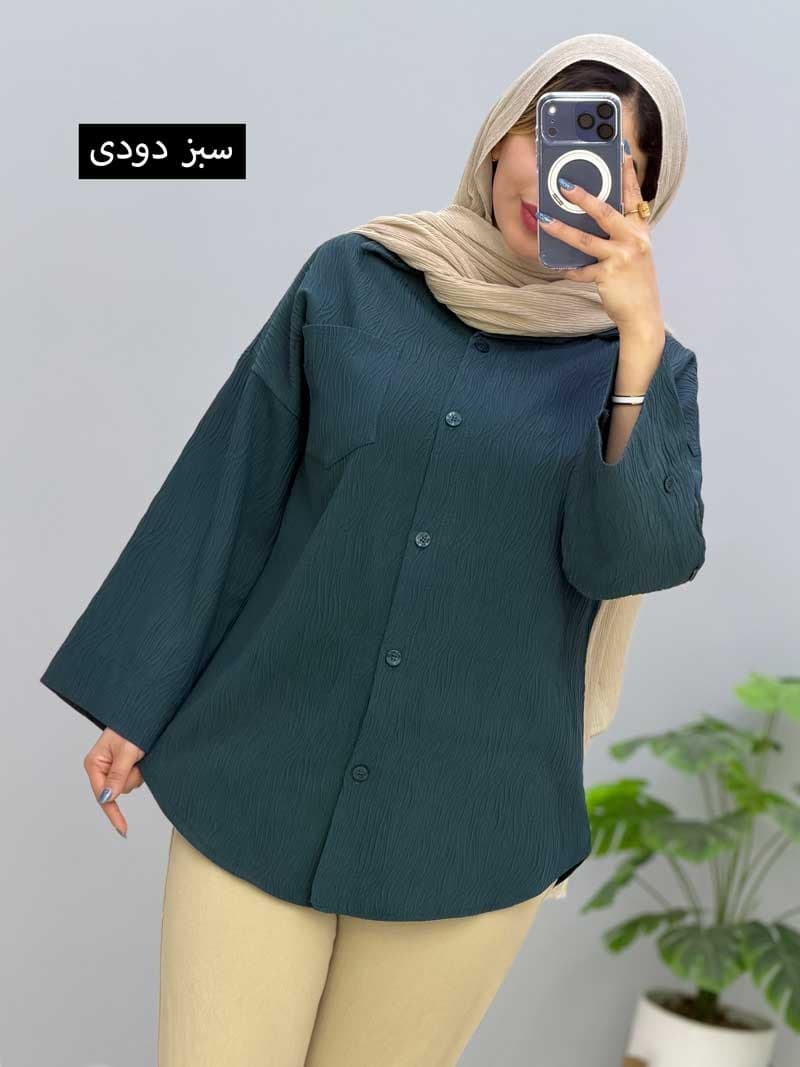 شومیزمانتویی تک جیب پرسان کد 974713