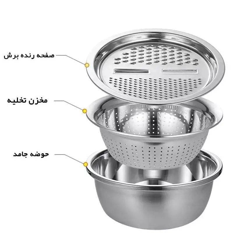 آبکش لگن رنده دار یونیک — تصویر ۲