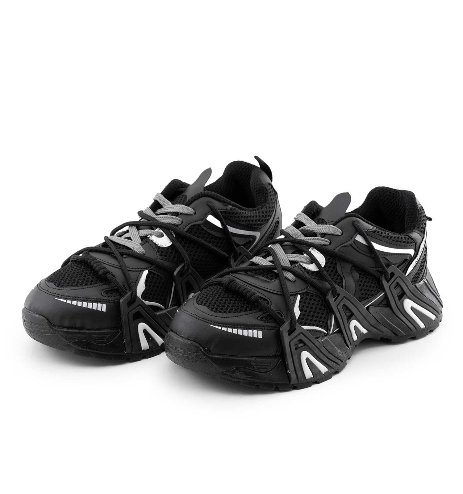 کفش مردانه اسپرت چرم مصنوعی مشکی Balenciaga کد 50704 — تصویر ۳