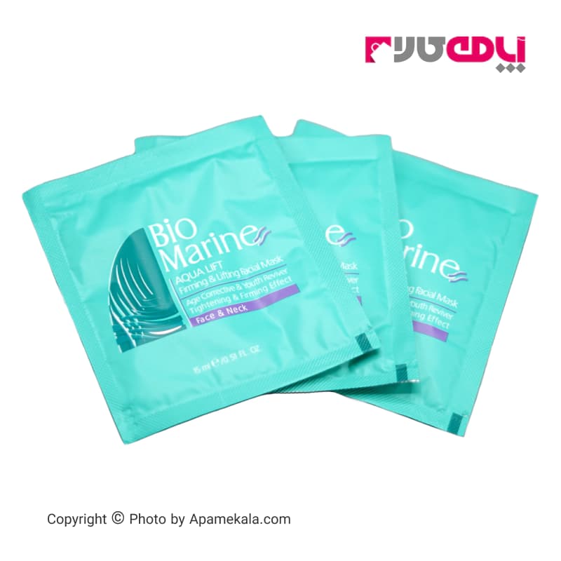 ماسک صورت سفت کننده پوست بایومارین مدل aqua lift 40 حجم 15 میل بسته 3 عددی — تصویر ۴