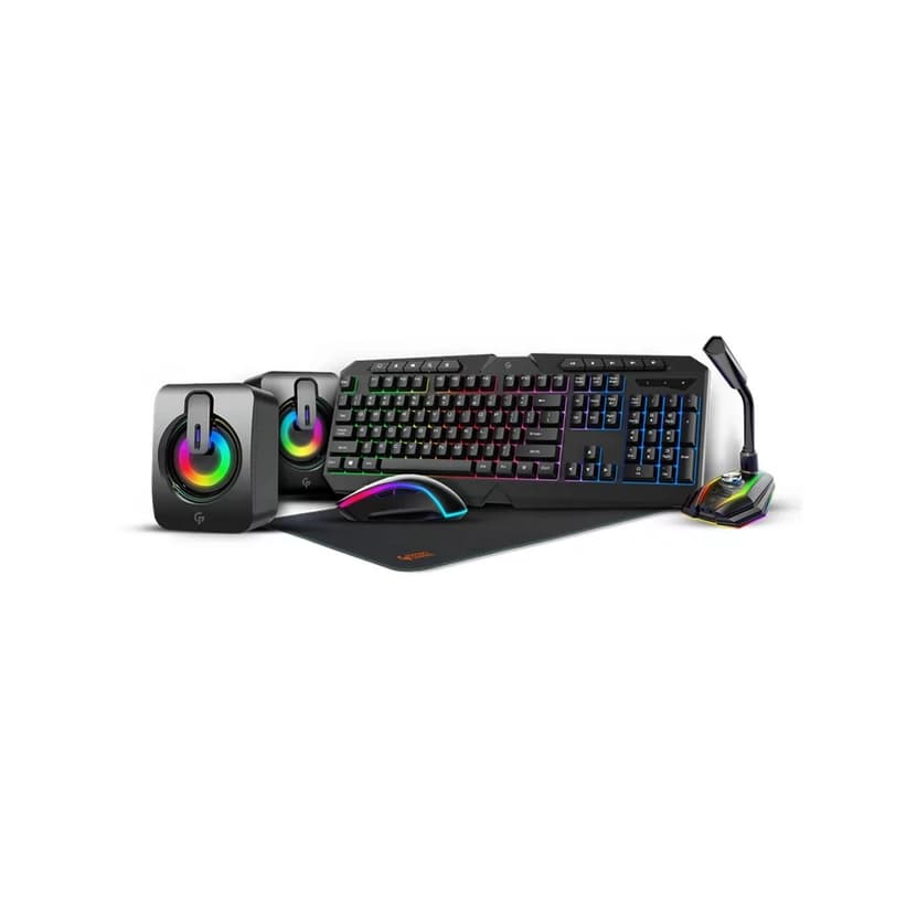 ست گیمینگ پرودو مدل pdx215 ا 5in1 Ultimate Gaming Kit | ست گیمینگ 5 در1 | جی بی جانبی