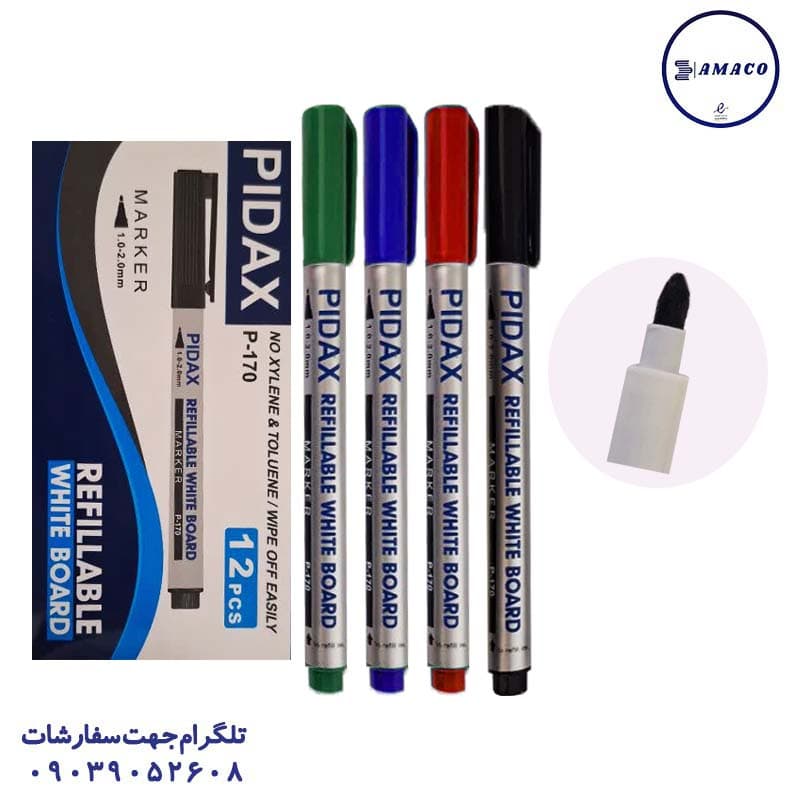 پیداکس – ماژیک وایت برد قلمی رنگ جور کد 170