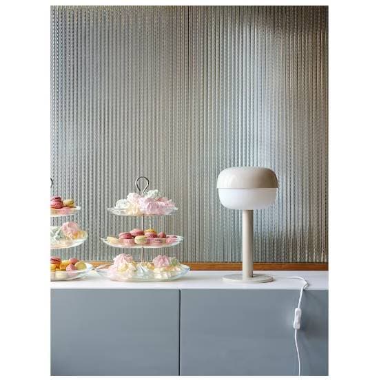 چراغ رومیزی رنگ بژ ایکیا BLÅSVERK Table lamp, beige — تصویر ۳