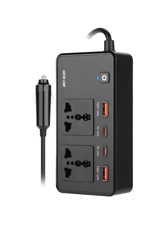 اینورتر فندکی خودرو گرین لاین مدل GC-200 توان 200 وات