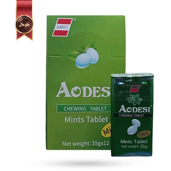 قرص خوشبو کننده دهان آودسی Aodesi مدل با طعم نعنا Mint پک 12 تایی (اورجینال) — تصویر ۲