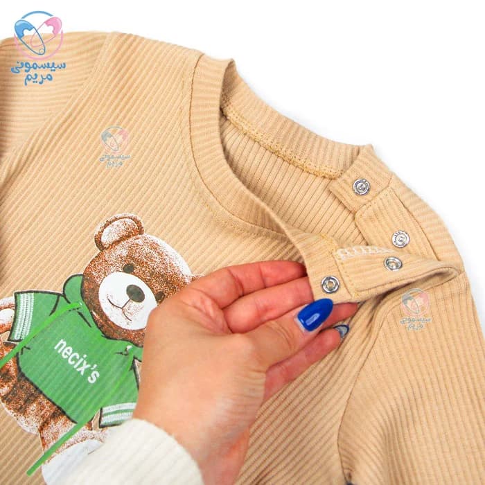 بلوز شلوار کبریتی طرح خرس نسیکسز Necixs 233150 — تصویر ۲