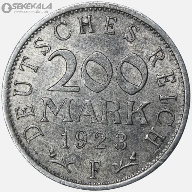 سکه 200 مارک کمیاب آلمان 1923 F (جمهوری وایمار)