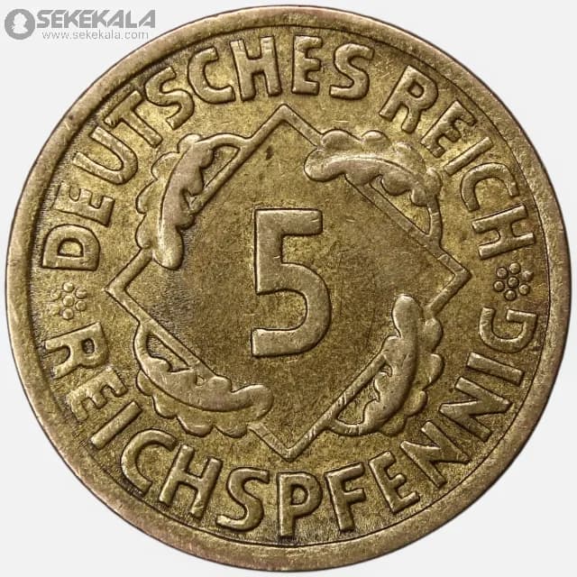سکه 5 رایش فنیگ 1925 A (جمهوری وایمار)