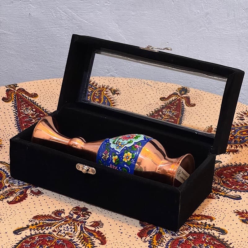گلدان مسی 20 سانتی مدل پرداز به همراه جعبه فانتزی — تصویر ۳
