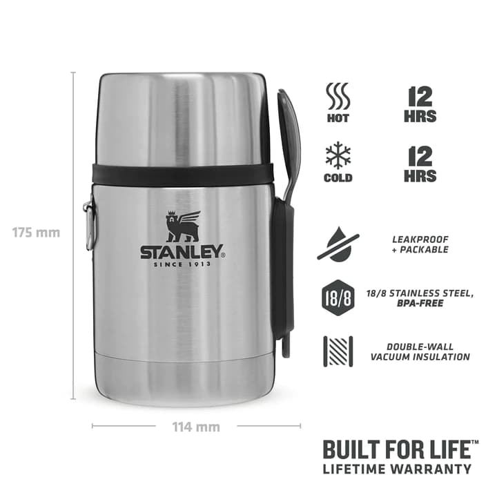 فلاسک غذا استنلی Adventure Stainless Steel All-in-One Food Jar 530mL — تصویر ۳