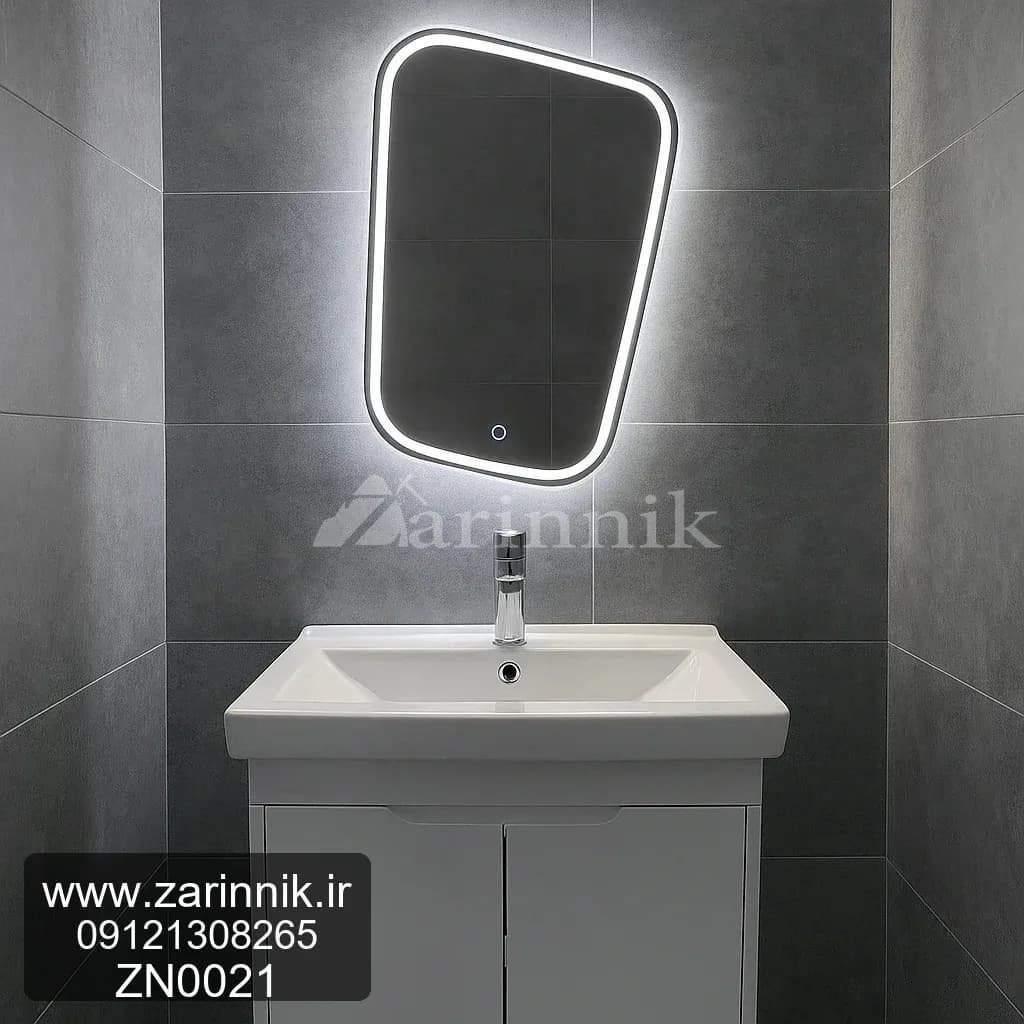روشویی سرامیکی کابینتی دیواری 70×40 سفید زرین نیک کد ZN0021