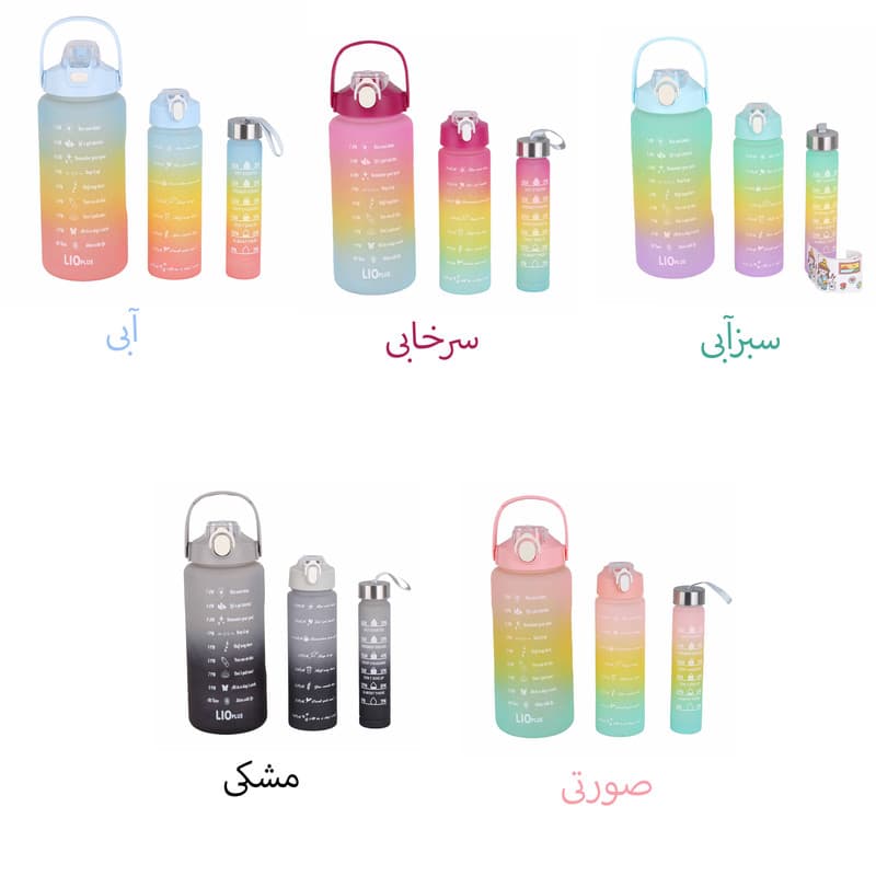 قمقمه ورزشی مدل دو حالته گنجایش 2 لیتر بسته 3 عددی — تصویر ۶