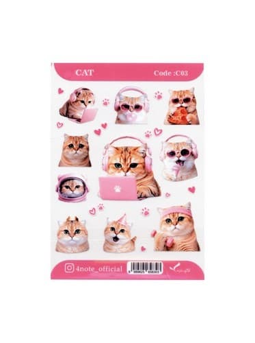 استیکر شفاف Cat کد C03