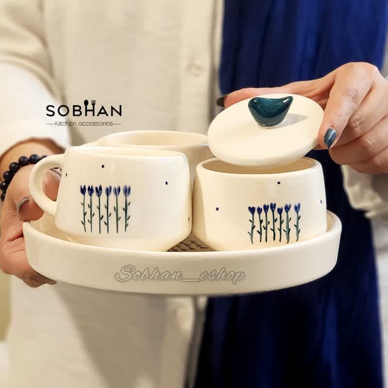 ست چای خوری گرد 2نفره