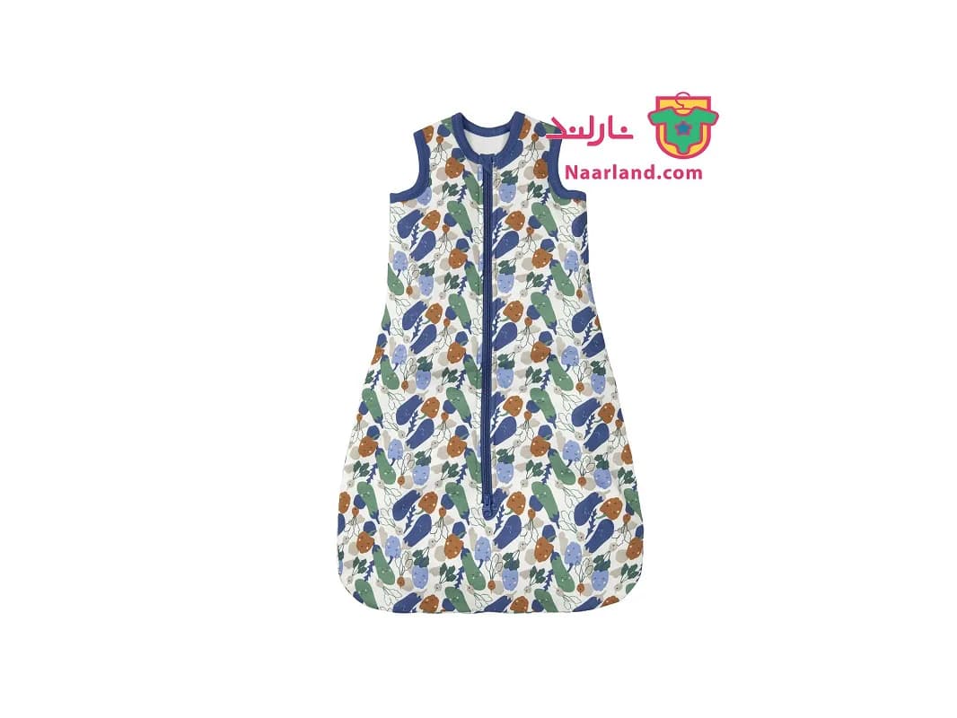 کیسه خواب بچه گانه لوپیلو سفید آبی طرح سبزیجات