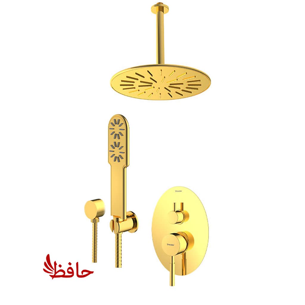 شیر حمام توکار شودر مدل روگن طلایی تیپ 3 BRASS — تصویر ۲