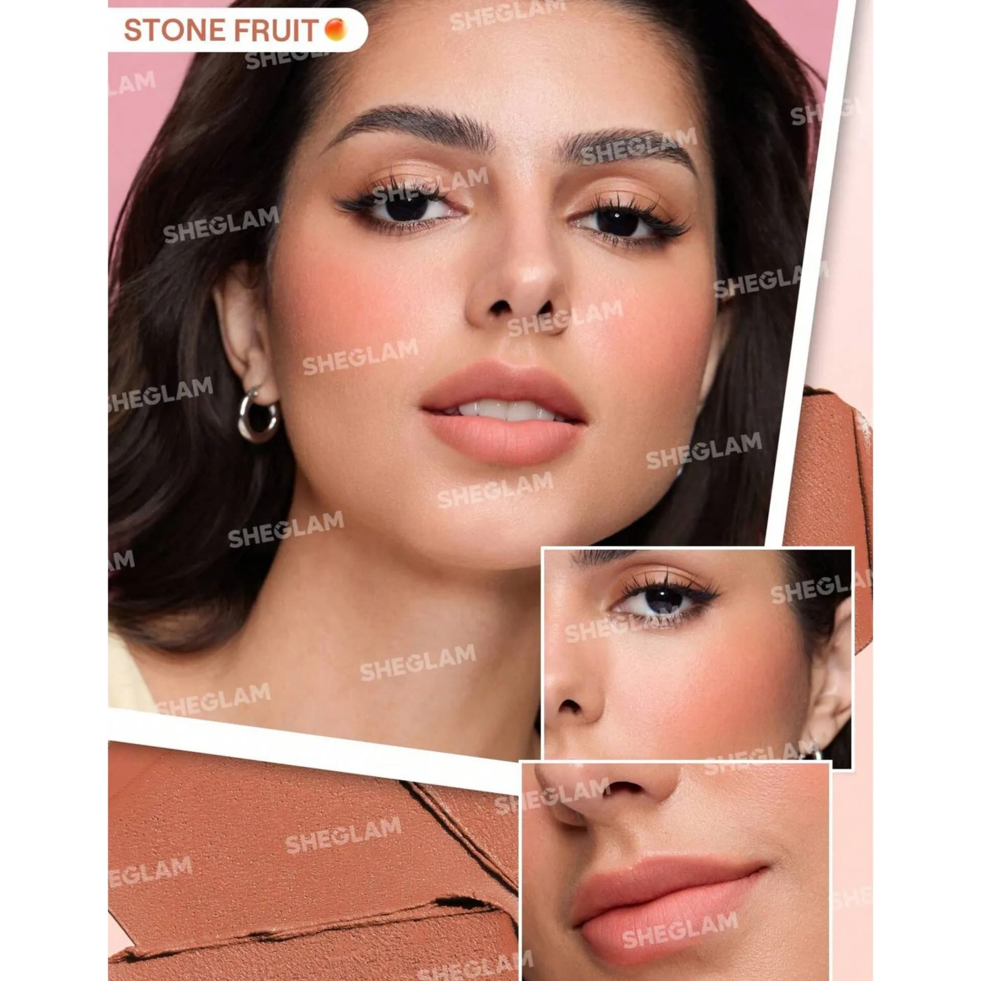 رژلب و رژگونه 3 طبقه مدل Lip Cream Stack رنگ Apricot Dream شیگلم SHEGLAM — تصویر ۳