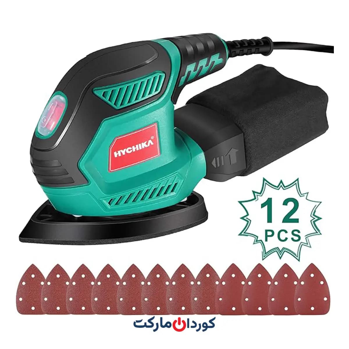 سنباده هایچیکا Haychika با 12 عدد کاغذ سنباده مدل ms200w