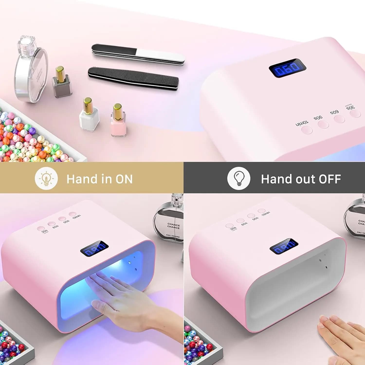دستگاه O’vinna UV LED Nail Lamp مدل WT60، لامپ ناخن، 150وات — تصویر ۷