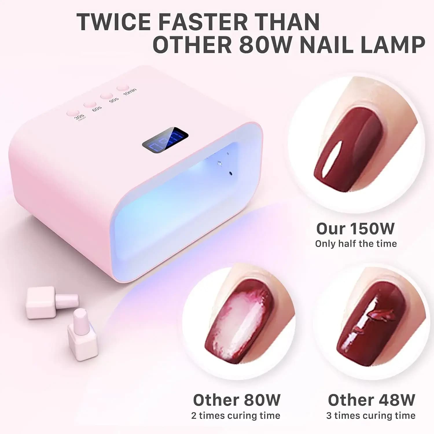 دستگاه O’vinna UV LED Nail Lamp مدل WT60، لامپ ناخن، 150وات — تصویر ۲