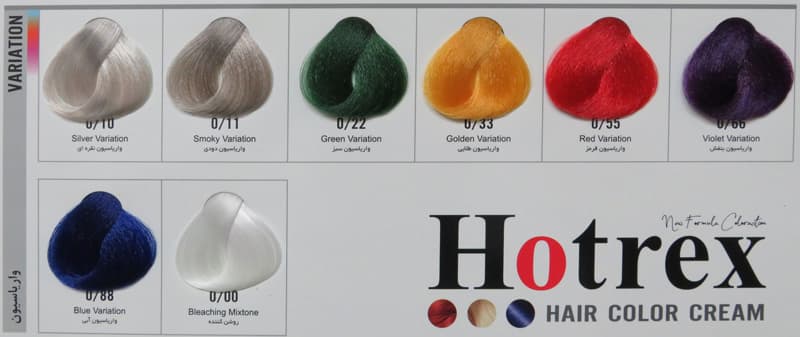 رنگ موی هاترکس واریاسیون نقره ای Hotrex Keratin Hair Silver Variation – 0/10 — تصویر ۲