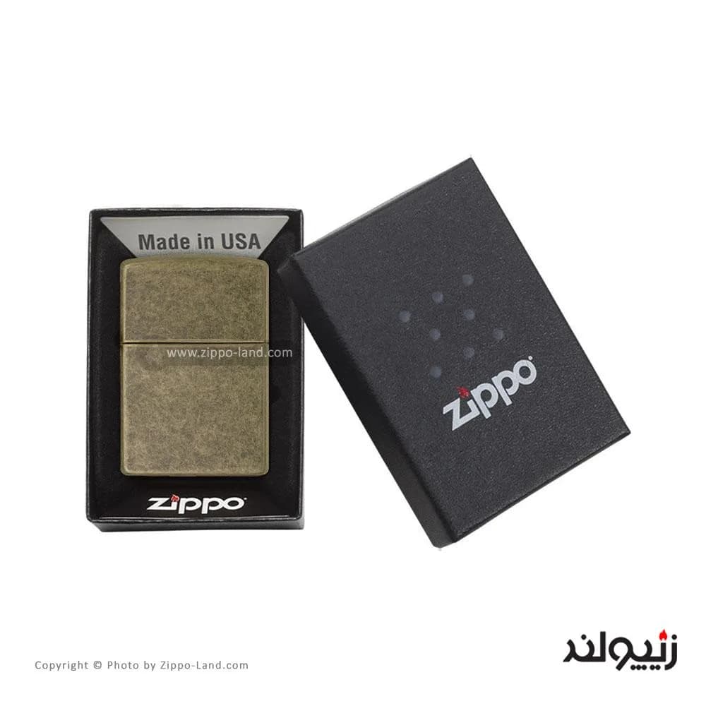 فندک زیپو مدل Antique Brass کد 201fb — تصویر ۴