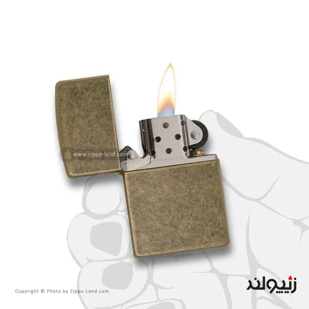 فندک زیپو مدل Antique Brass کد 201fb — تصویر ۳
