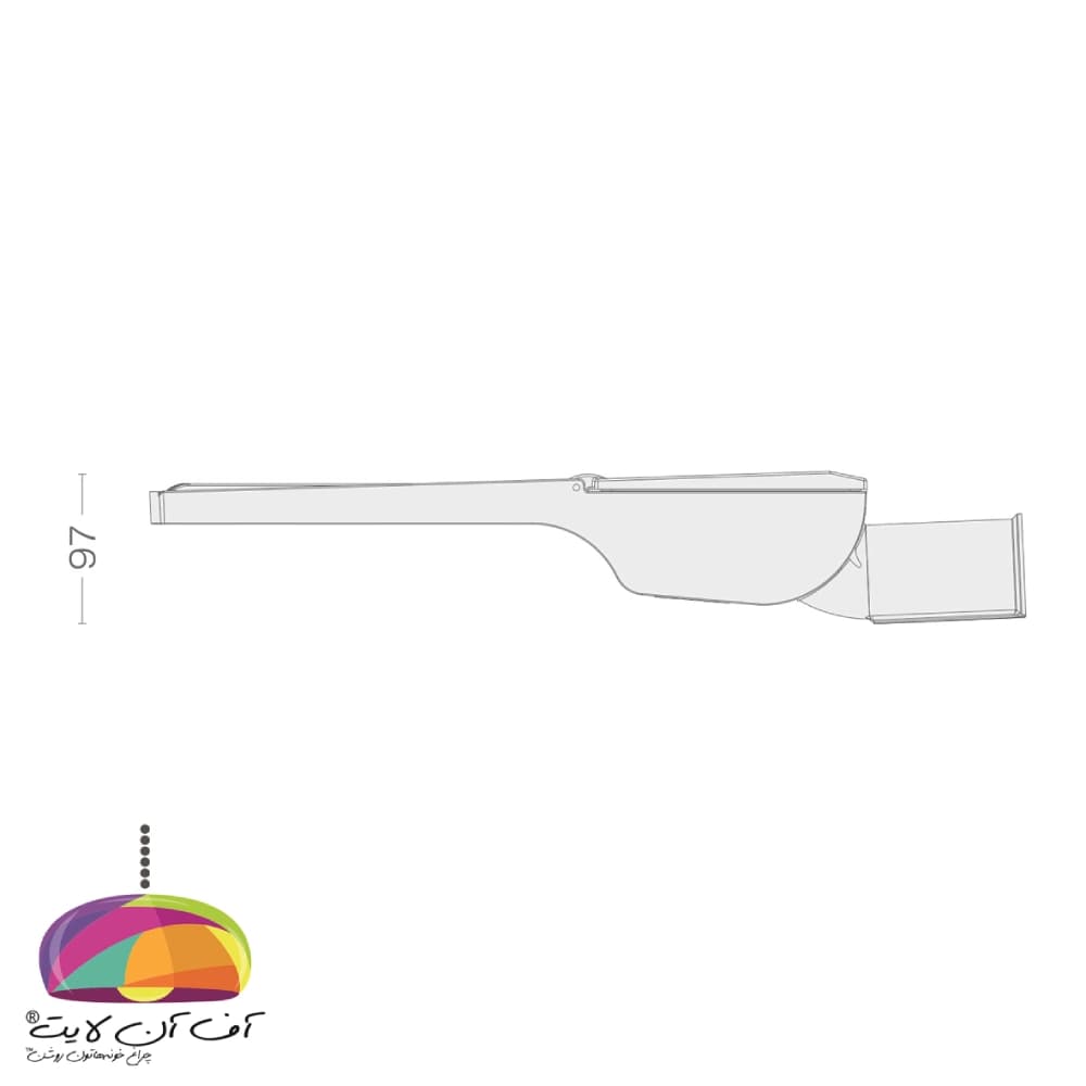 چراغ خیابانی 120 وات LED گلنور مدل ستاره M — تصویر ۳