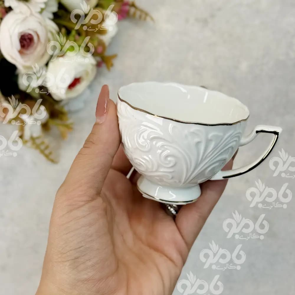قهوه خوری جعبه دار لب طلا برجسته 106 — تصویر ۲