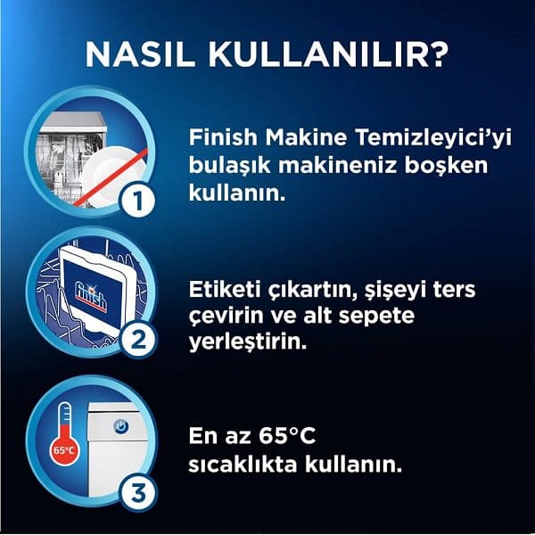 مایع جرمگیر و تمیزکننده ماشین ظرفشویی فینیش Finish Machine Cleaner — تصویر ۶