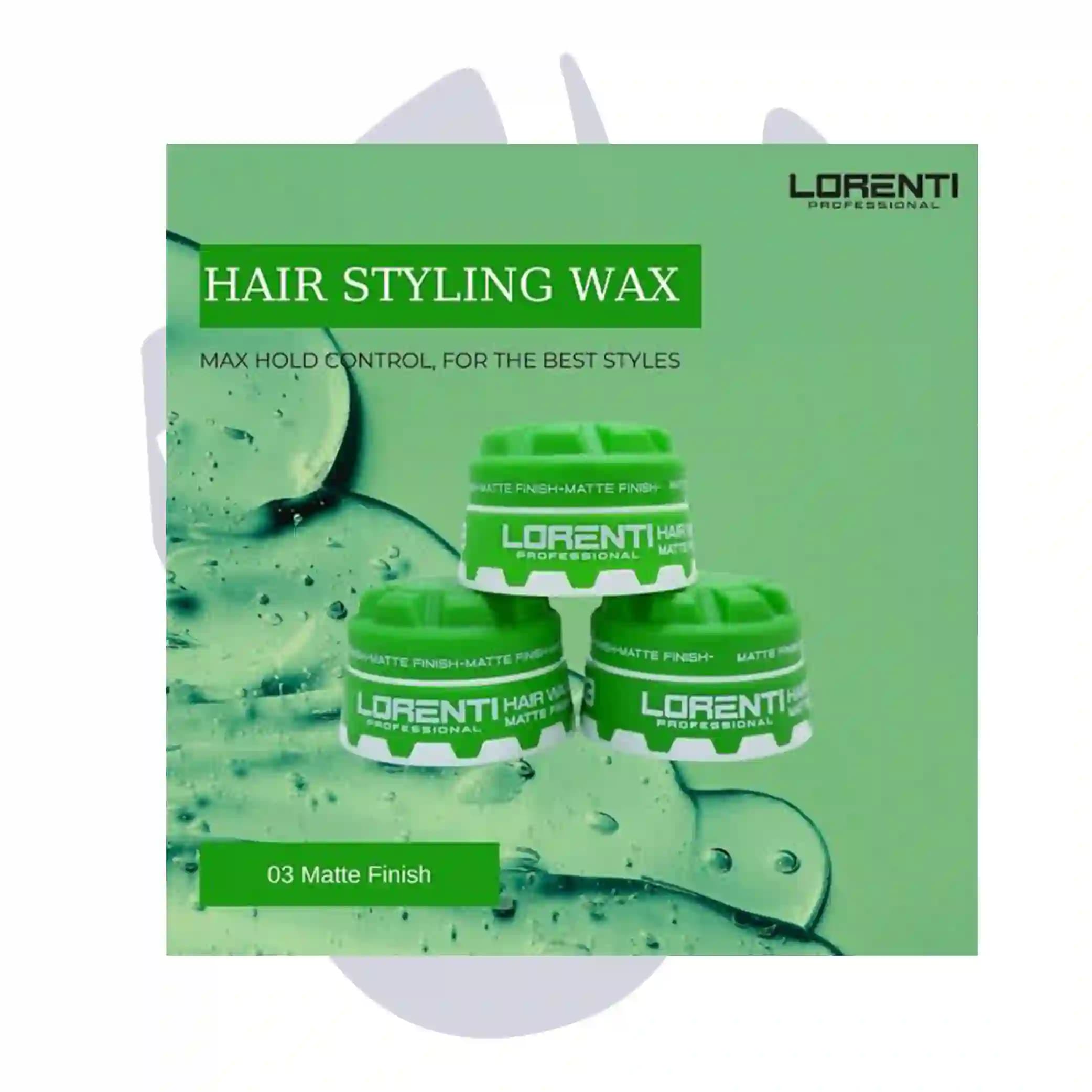 واکس مو مات لورنتی سبز LORENTI HAIR WAX MATTE 03 — تصویر ۲