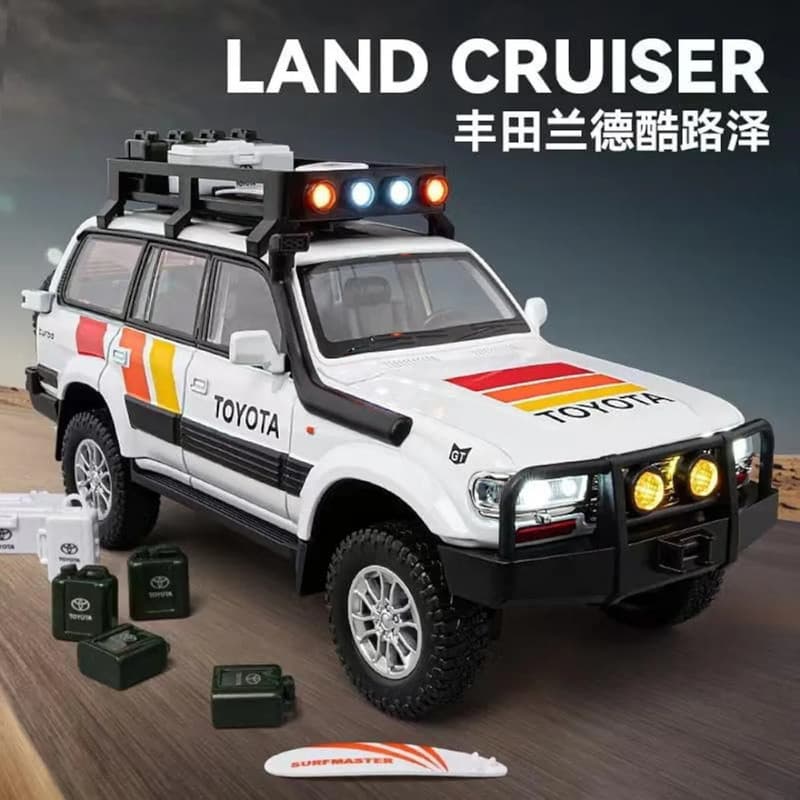 ماکت ماشین ناب سل مدل تویوتا لندکروزر آفرود Toyota Land Cruiser LC80 کد W100 به همراه جاسوییچی — تصویر ۲