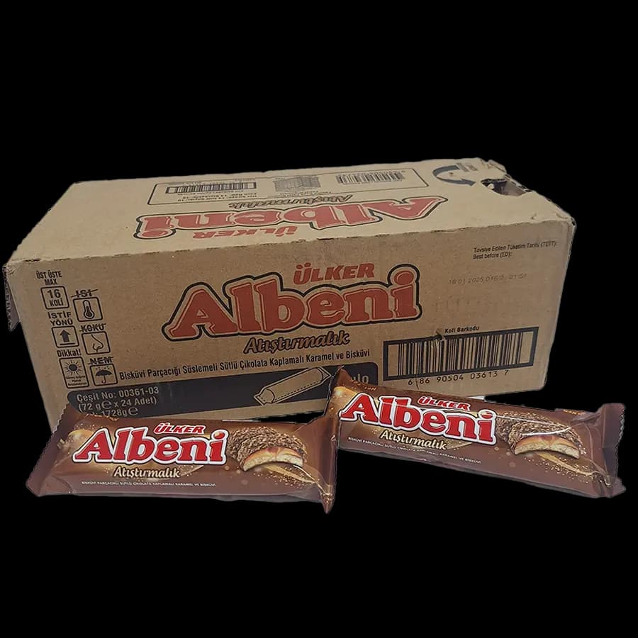 بیسکوئیت شکلاتی آلبنی (Albeni Atıştırmalık) اولکر 72 گرمی – عمده بسته 24 عددی