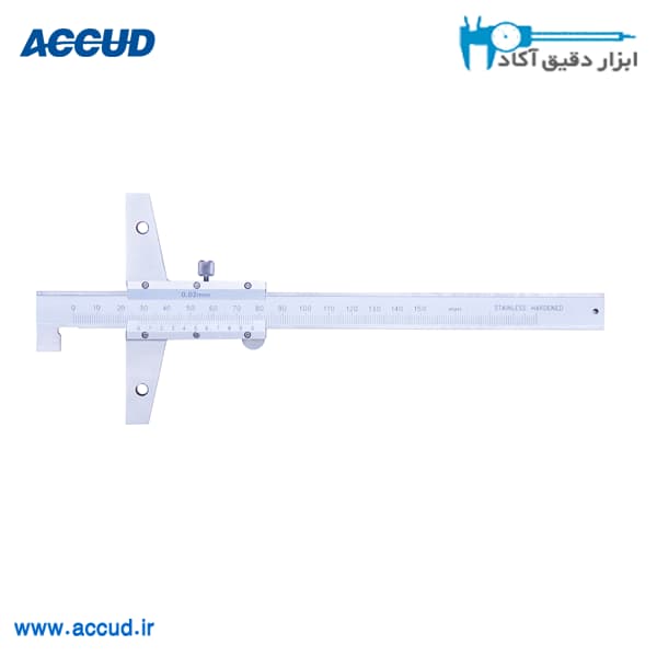عمق سنج لبه دار(جای خار) 20 سانتی متر Accud (اکود با گارانتی شرکتی) مدل 192-008-11
