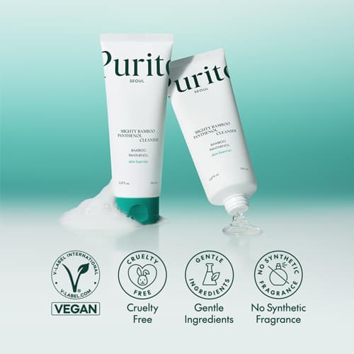 ژل شوینده مرطوب کننده پیوریتو حاوی پانتنول و بامبو | PURITO MIGHTY BAMBOO PANTHENOL CLEANSER MOISTURIZING (حجم 150 میل) اورجینال — تصویر ۴