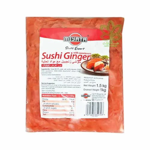 ترشی زنجبیل صورتی میاتا – 1500 گرم | Miyata Sushi Ginger