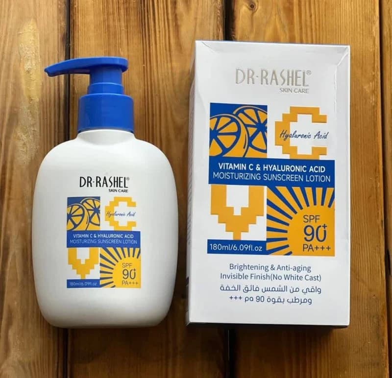 لوسیون ضدآفتاب ویتامین C و آبرسان دکتر راشل SPF90 — تصویر ۲