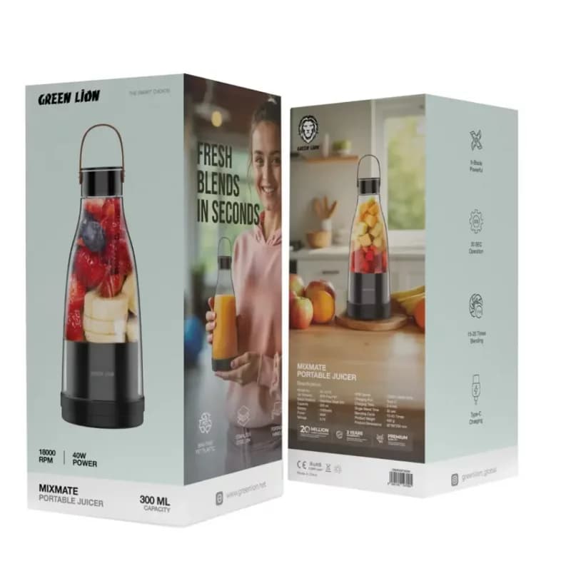 آبمیوه گیر 300 میلی لیتری میکس میت گرین مدلGreen lion Mixmate Juicer 300ML — تصویر ۲