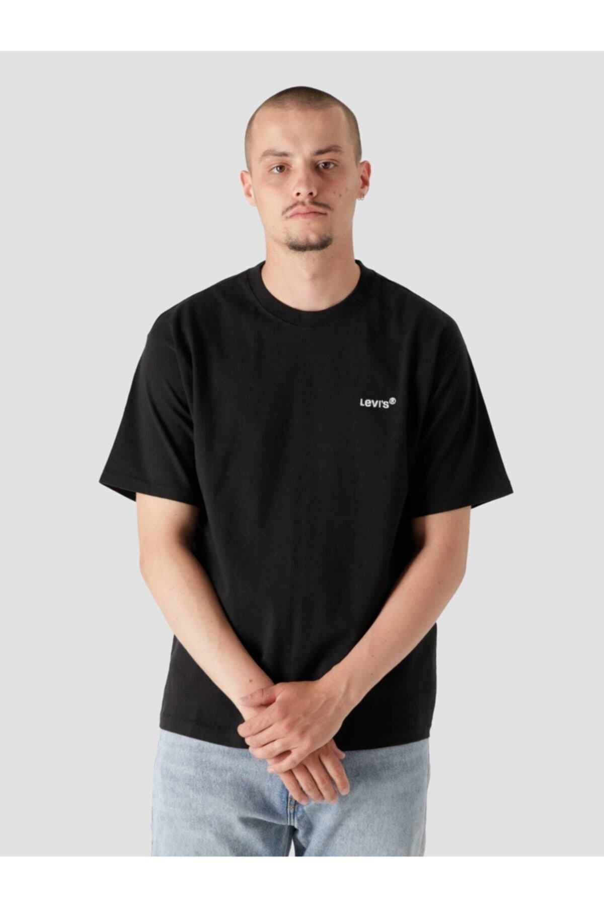تی شرت لیوایز مردانه پاموک مشکی بیسیک راسته Regular/رگولار بیسیک Daily/روزانه | Levi’s A063700010 TR