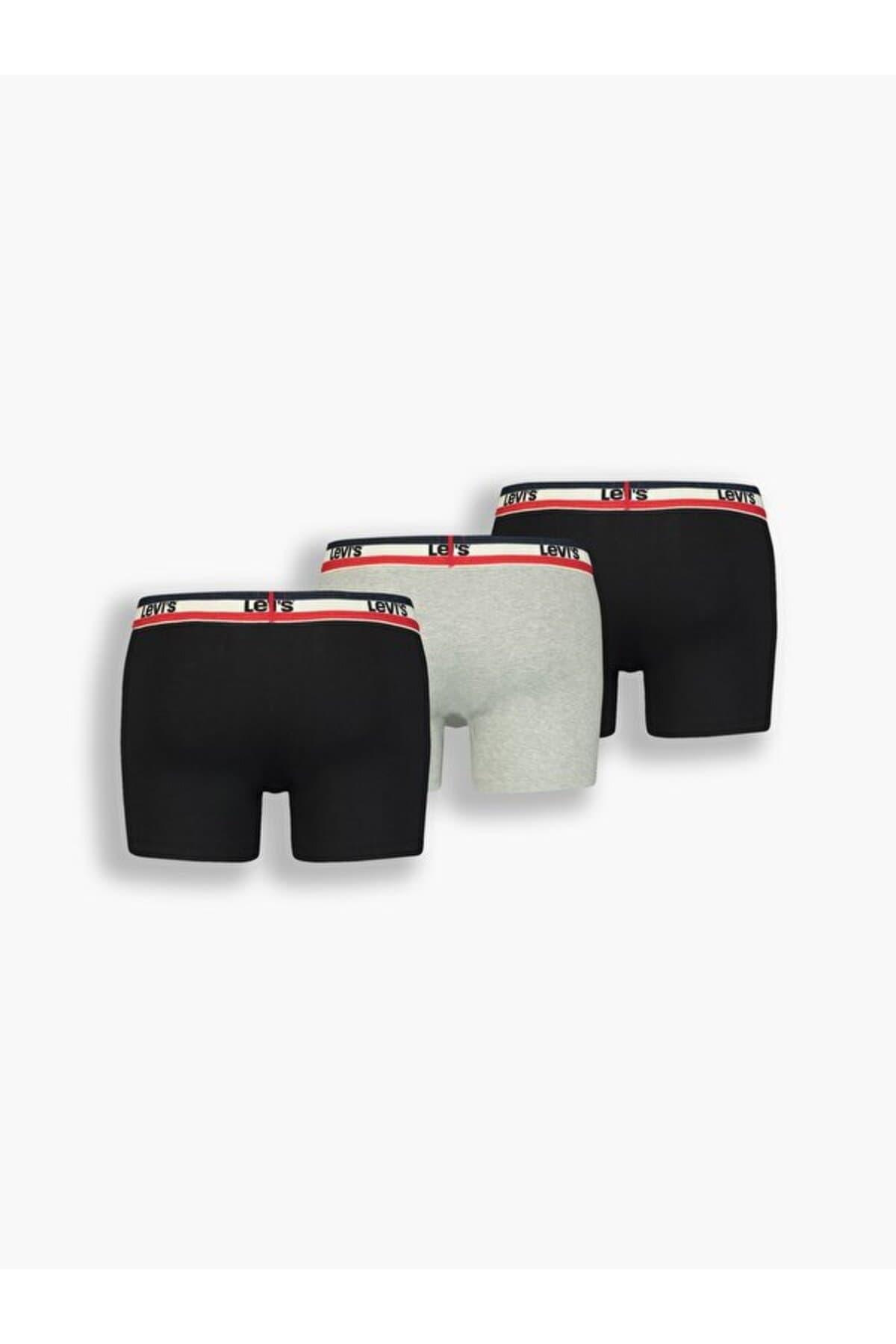 باکسر لیوایز مردانه پنبه ای آبی بیسیک راسته باکسر فاق نرمال کژوال/روزمره | Levi’s 3714905440 PK — تصویر ۴