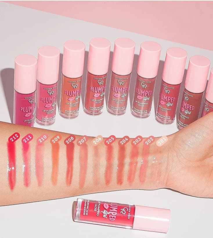 رژ لب مایع حجم دهنده پلامپد گلدن رز Golden Rose Plumped Lips Plumping Gloss — تصویر ۲