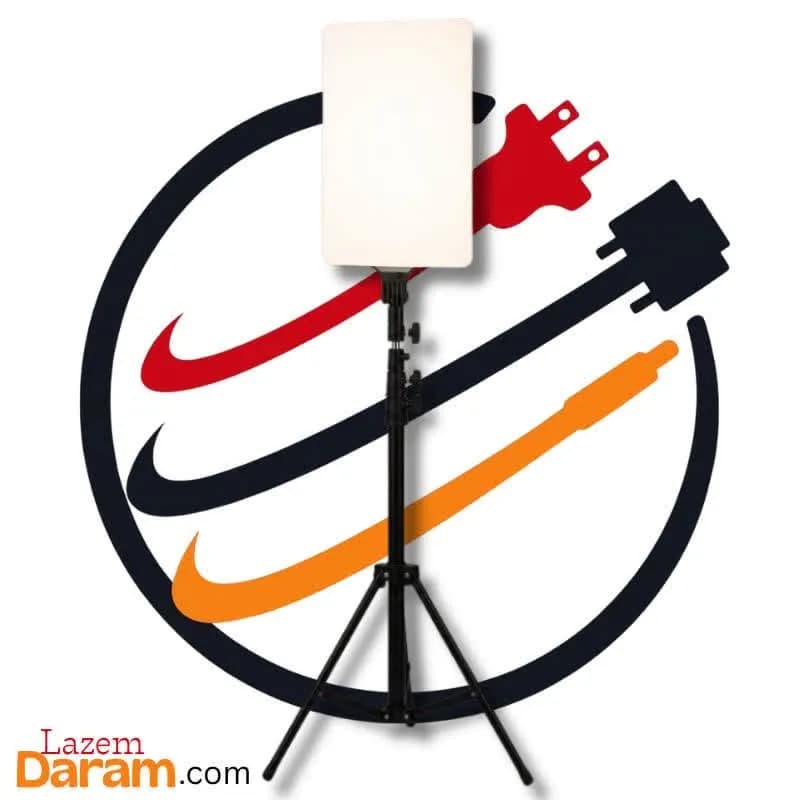 پنل نور ثابت الایدی (رینگ لایت صفحهای) مدل RL-19 سایز بزرگ به همراه ریموت کنترل — تصویر ۲