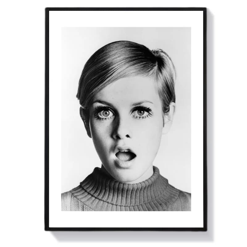 تابلو دکوراتیو سیاه و سفید طرح Twiggy