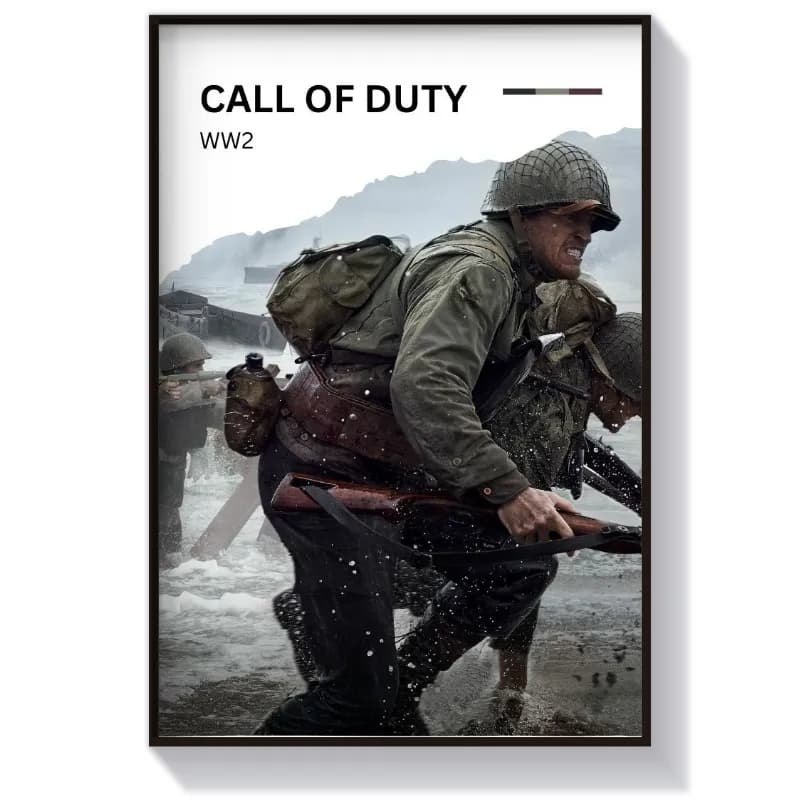 تابلو گیمینگ طرح بازی Call Of Duty WW2