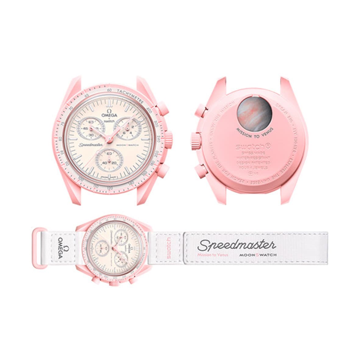 ساعت مچی زنانه/مردانه امگاسواچ OmegaSwatch مدل MISSION TO VENUS SO33P100 — تصویر ۴