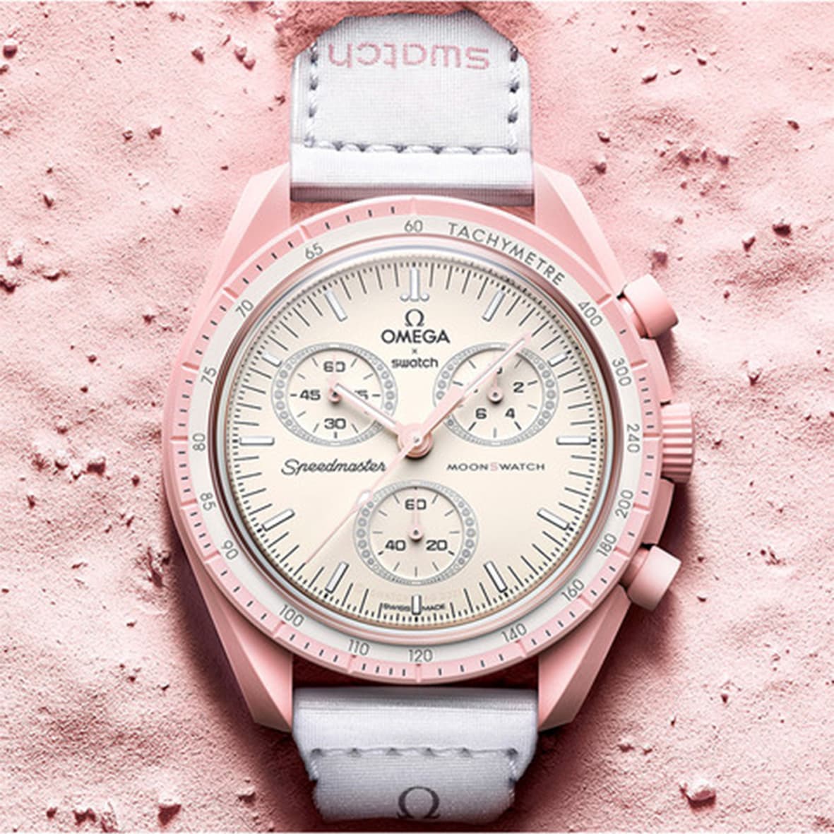 ساعت مچی زنانه/مردانه امگاسواچ OmegaSwatch مدل MISSION TO VENUS SO33P100 — تصویر ۵