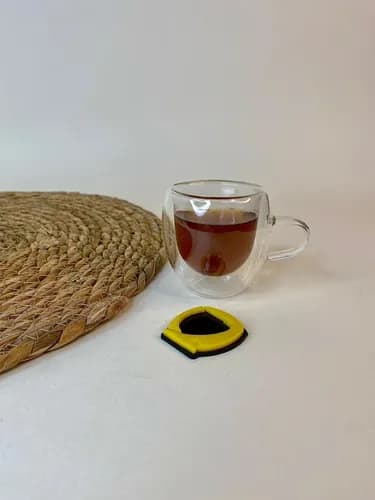 شات قهوه خوری دستهدار دوجداره 6 عددی — تصویر ۲