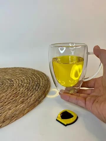 لیوان دوجداره بلند دسته دار 350 میلی لیتر — تصویر ۳
