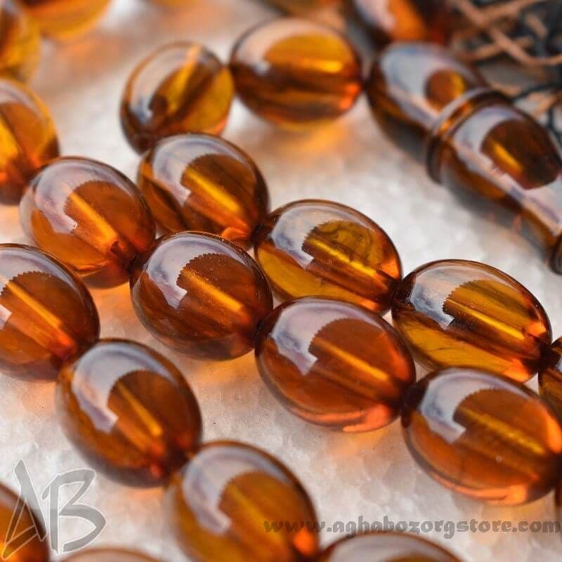 تسبیح سندلوس اصل بودار 33 دانه تراش بیضی خوشرنگ کد 807 — تصویر ۳